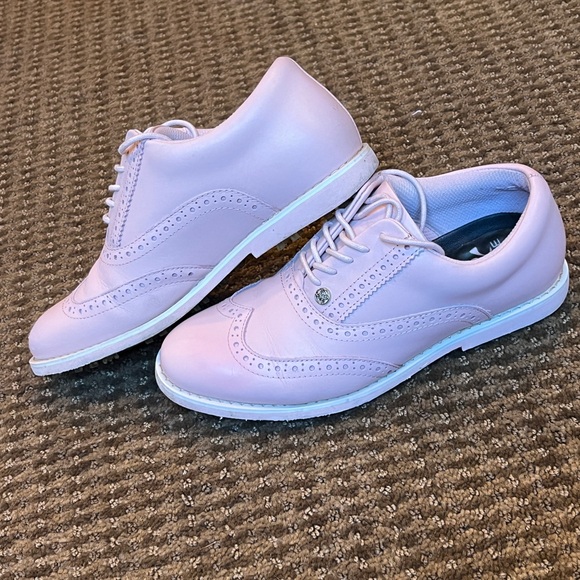 G/FORE | Shoes | Gfore Brogue Gallivanter Golf Shoes Leather Blush ...